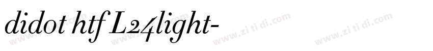 didot htf L24light字体转换